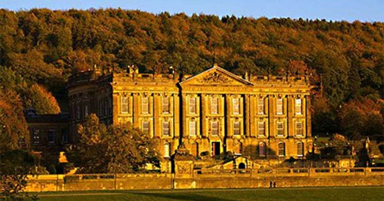 Picture of Chatsworth house bathed in the evening sun